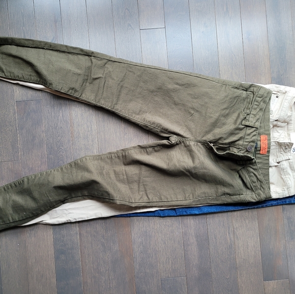 Jeans kaki, medium blue and cream - Picture 1 of 3